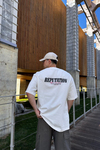 Rpt Baskılı Beyaz Oversize Tshirt T1118