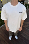 Rpt Baskılı Beyaz Oversize Tshirt T1118