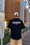 Rpt Baskılı Siyah Oversize Tshirt T1123