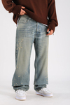 Rv Acid Wash Baggy Jean Pantolon P1113