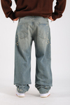 Rv Acid Wash Baggy Jean Pantolon P1113