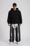 Rv Ateiler Baskılı Siyah Oversize Sweatshirt SW1155