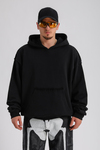 Rv Ateiler Baskılı Siyah Oversize Sweatshirt SW1155