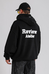 Rv Ateiler Baskılı Siyah Oversize Sweatshirt SW1155