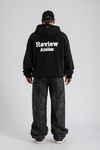 Rv Ateiler Baskılı Siyah Oversize Sweatshirt SW1155