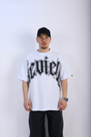 Rv Baskılı Beyaz Oversize Tshirt T928