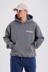 Rv Baskılı Gri Oversize Sweatshirt SW1220