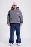 Rv Baskılı Gri Oversize Sweatshirt SW1220