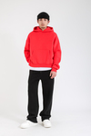 Rv Baskılı Kırmızı Oversize Hoodie SW1404