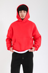 Rv Baskılı Kırmızı Oversize Hoodie SW1404
