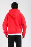 Rv Baskılı Kırmızı Oversize Hoodie SW1404