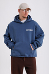 Rv Baskılı Petrol Oversize Sweatshirt SW1221