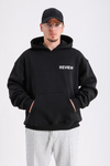 Rv Baskılı Siyah Oversize Sweatshirt SW1222