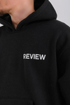 Rv Baskılı Siyah Oversize Sweatshirt SW1222
