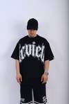 Rv Baskılı Siyah Oversize Tshirt T929