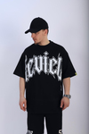 Rv Baskılı Siyah Oversize Tshirt T929