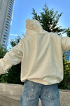 Rv Krem Zipper Oversize Sweatshirt SW1011