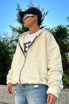 Rv Krem Zipper Oversize Sweatshirt SW1011