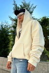 Rv Krem Zipper Oversize Sweatshirt SW1011