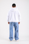 Rv Nakışlı Baggy Fit Jean Pantolon P1107