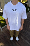 Rv Patch Detay Beyaz Oversize Tshirt T1117