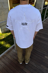 Rv Patch Detay Beyaz Oversize Tshirt T1117