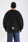 Rv Siyah Bird Baskılı Oversize Hoodie SW1390