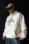 Rv Skull Baskılı Krem Oversize Sweatshirt SW1028