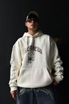 Rv Skull Baskılı Krem Oversize Sweatshirt SW1028