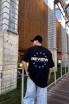 Rv Stars Baskılı Siyah Oversize Tshirt T1109