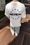 Rv Stars Beyaz Oversize Tshirt  T1105