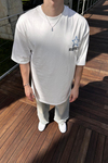 Rv Stars Beyaz Oversize Tshirt  T1105