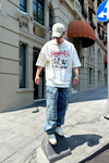 Sagecity Krem Baskılı Oversize Tshirt T826