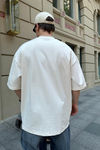 Sagecity Krem Baskılı Oversize Tshirt T826
