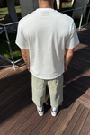 Salite Baskılı Krem Oversize Tshirt T1165