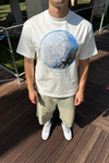 Salite Baskılı Krem Oversize Tshirt T1165