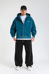 Seasonless Baskılı Oversize Zipper Hoodie SW1378