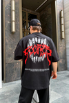 Secret Siyah Baskılı Oversize Tshirt T754
