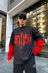 Selfish Baskılı Sleeved Sweatshirt SW864