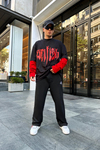 Selfish Baskılı Sleeved Sweatshirt SW864