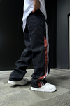 Şerit Detay Baggy Jean Pantolon P871