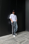 Şerit Detay Baggy Jean Pantolon P883