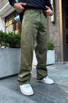 Şerit Detay Yeşil Jean Pantolon P805