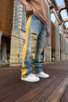 Şerit Detay Yırtık Jean Pantolon P949
