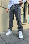 Şerit Püskül Detay Füme Jean Pantolon P758