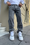 Şerit Püskül Detay Füme Jean Pantolon P758