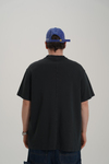 Shadow Baskılı Siyah Oversize Tshirt CT01 MRT26059