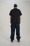 Shadow Baskılı Siyah Oversize Tshirt CT01 MRT26059