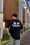 Sırt Baskılı Faded Siyah Oversize Tshirt T1070
