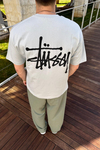 Sırt Baskılı Gri Oversize Tshirt T1068